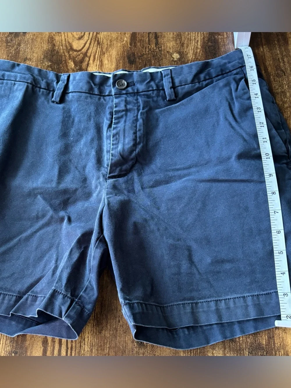 Banana Republic Navy Flat Front Cotton Shorts